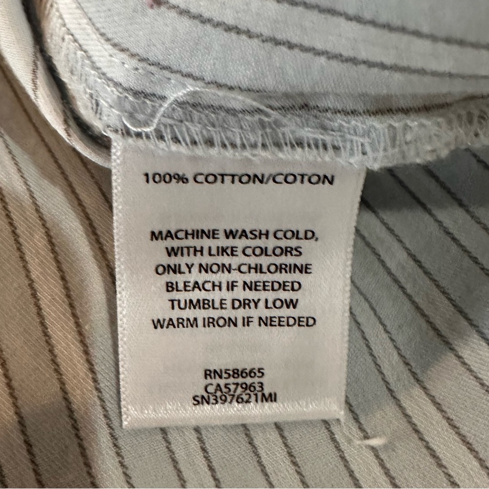 Something Navy Women’s Button-Down Pinstriped Str… - image 2